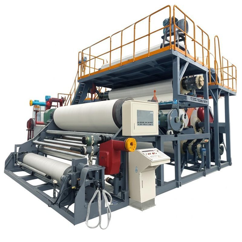 Speed Kraft Paper Making Machine Working Speed 150-700m/min Cylinder Mold Type 2PLY Wire Design Speed 200-800m/min